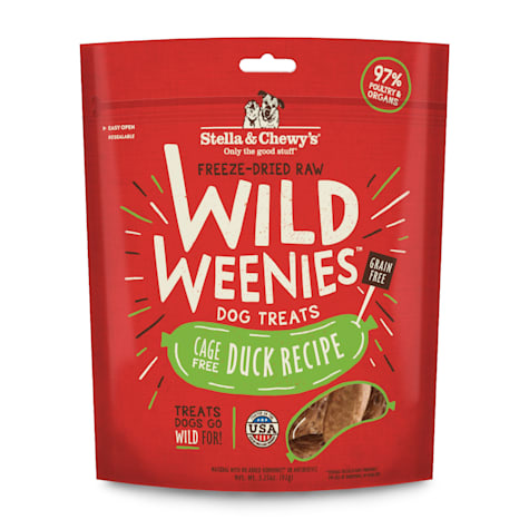 Stella & Chewy's Freeze-Dried Raw Wild Weenies Cage-Free Duck Recipe Dog Treats