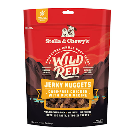 Stella & Chewy's Wild Red Jerky Nuggets Chicken & Duck Recipe Dog Treats