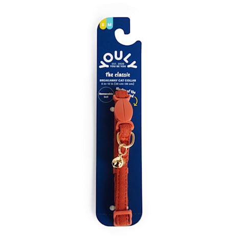 Youly Orange Solid Mesh Cat Collar