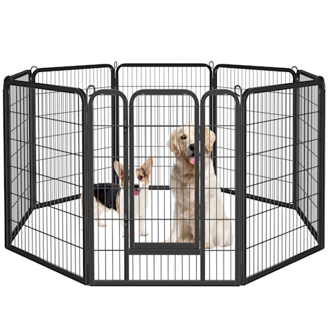 Topeakmart 8-Panel Metal Dog Wire Playpen for Outdoor Indoor