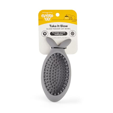 EveryYay Gray Fish Slowfeeder for Cats