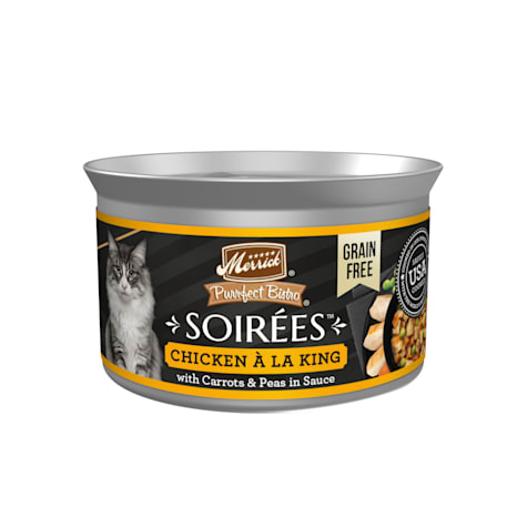 Merrick Purrfect Bistro Soirees Grain Free Chicken a la King in Gravy Natural Wet Canned Cat Food