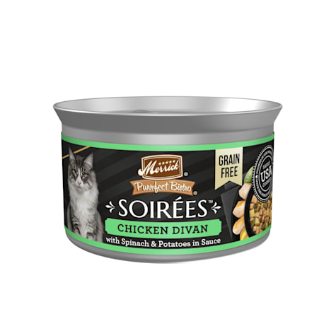 Merrick Purrfect Bistro Soirees Grain Free Chicken Divan Recipe in Gravy Natural Wet Canned Cat Food