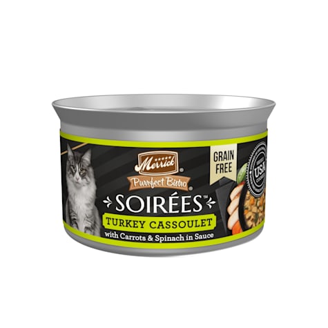 Merrick Purrfect Bistro Soirees Grain Free Turkey Cassoulet Recipe in Gravy Natural Wet Canned Cat Food