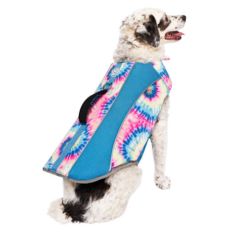 Canada Pooch Wave Rider Tie Dye Dog Life Vest