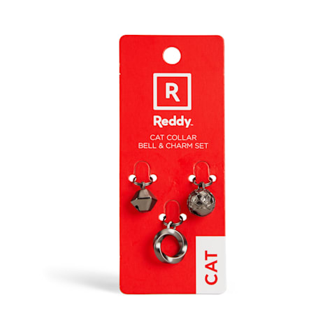 Reddy Gunmetal Cat Bells/Charm Set