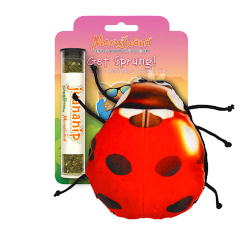 Meowijuana Get Sprung Refillable Ladybug Cat Toy