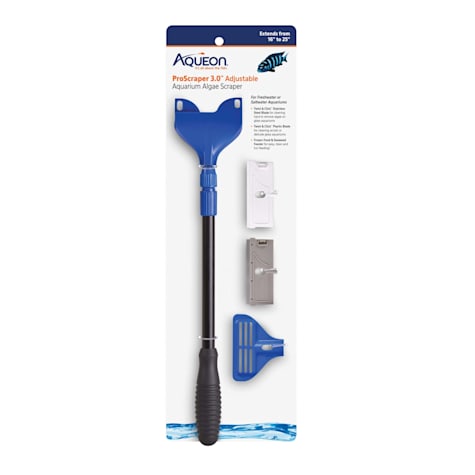 Aqueon ProScraper 3.0 Adjustable Handle Aquarium Algae Scraper