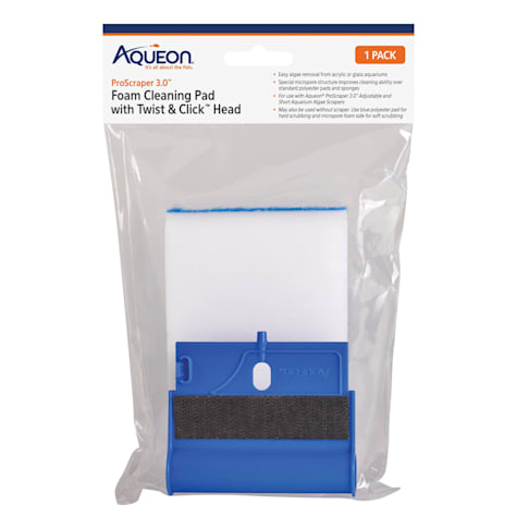 Aqueon ProScraper 3.0 Foam Replacement Holder Cleaning Pad with Twist & Click Head