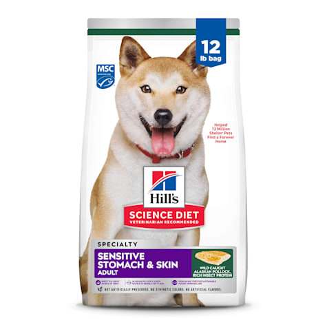 Hill's Science Diet Adult Sensitive Stomach & Sensitive Skin Pollock Meal, Barley & Insect Meal Recipe Dry Dog Food