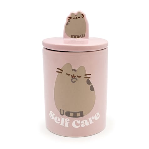 Pusheen Pink Self Care Treat Jar for Cats