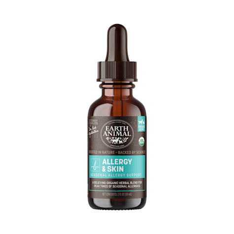 Earth Animal Natural Remedies Allergy & Skin Liquid Homeopathic Allergy Supplement for Dogs & Cats