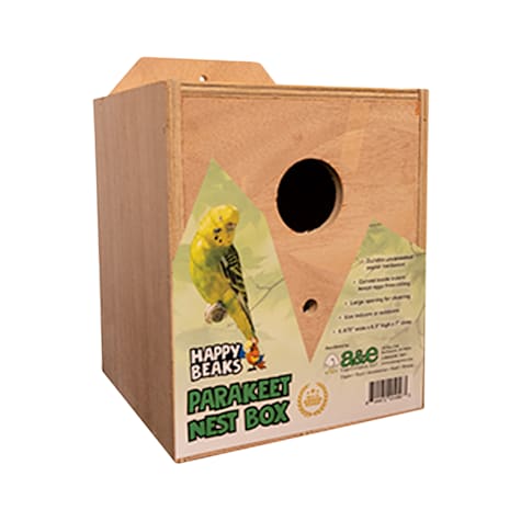 A&E Cage Company Happy Beaks Parakeet Nest Box