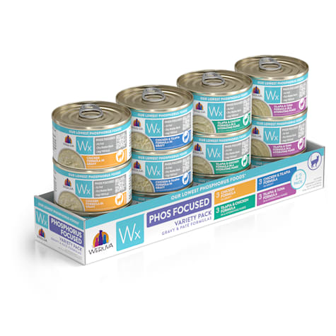 Weruva Wx Phos Focused Foods Gravy & Pate Formulas Variety Pack Wet Cat Food