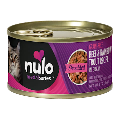 Nulo MedalSeries Grain-Free Shredded Beef & Rainbow Trout Wet Cat Food