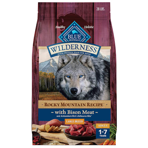 Blue Buffalo Wilderness Rocky Mountain Recipe Bison & Grain Natural High-Protein Dry Food for Large Breed Dogs