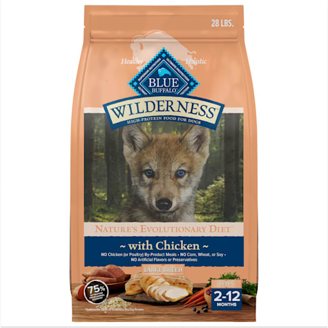 Blue Buffalo Wilderness Chicken Natural High-Protein Dry Food for Large Breed Puppies