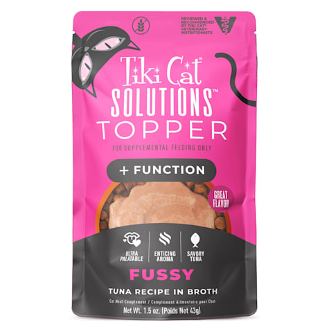 Tiki Cat Solutions Topper, Fussy, Tuna Recipe in Broth for Cats