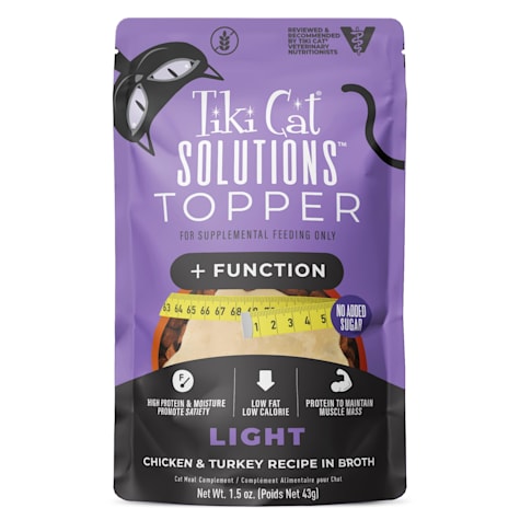 Tiki Cat Solutions Topper, Light, Chicken & Turkey Recipe in Broth for Cats
