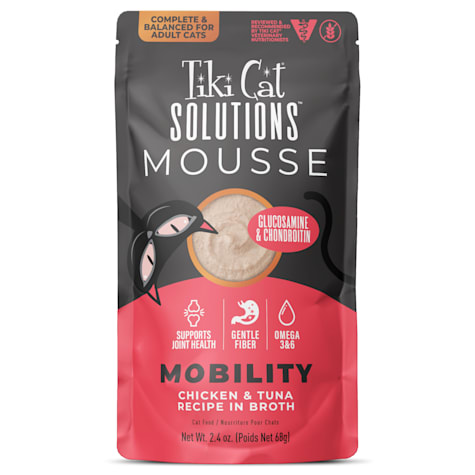 Tiki Cat Solutions Mousse, Mobility, Chicken & Tuna Recipe in Broth Cat Food