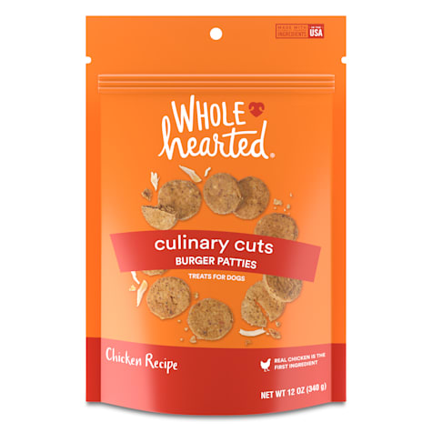 WholeHearted Culinary Cuts Burger Patties, Chicken Recipe Dog Treats