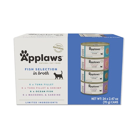 Applaws Limited Ingredient Fish Variety Pack in Broth Canned Cat Food