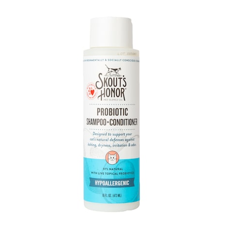 Skout's Honor Cat Probiotic Shampoo+Conditioner Fragrance Free Hypoallergenic