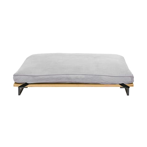 Teamson Pets Gray Hassan Elevated Dog Bed with Frame and Cushion