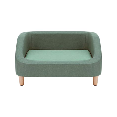 Teamson Pets Sea Green Bennett Linen Sofa Bed for Dogs