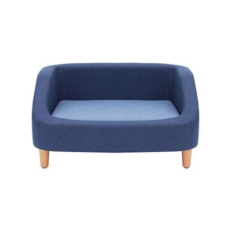 Teamson Pets Navy Bennett Linen Sofa Bed for Dogs
