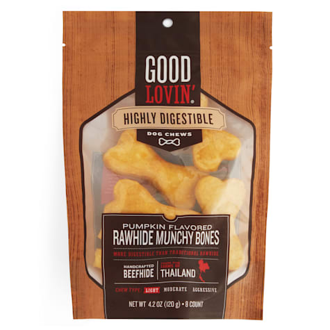 Good Lovin' Pumpkin-Flavored Rawhide Bones Dog Treats