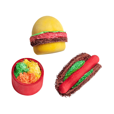 A&E Cage Company Nibbles Summer Cookout Wood & Loofah Chews for Small Animals
