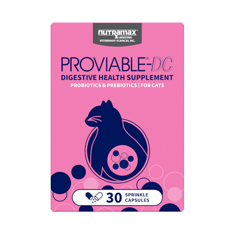NUTRAMAX PROVIABLE Digestive Health Supplement Multi-Strain Probiotics and Prebiotics for Cats