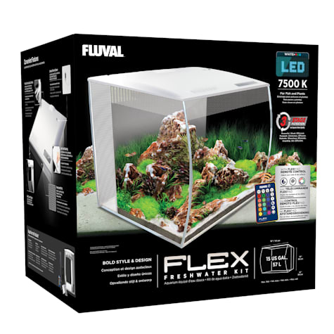 Fluval White Glass Flex Aquarium Kit