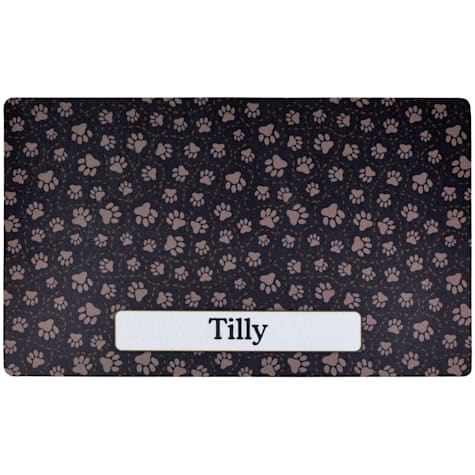 Drymate Paw Path Tan Personalized Pet Feeding Mat