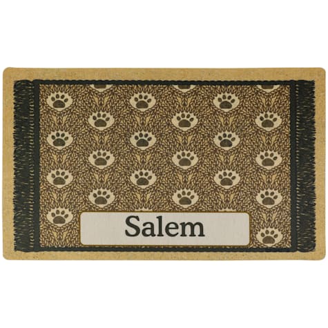 Drymate Brown Paw Braid Personalized Pet Feeding Mat