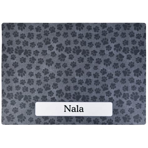 Drymate Paw Dots Black Personalized Cat Litter Mat