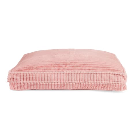 EveryYay Faux Fur Blush Stripe Removable Bed Cover for Dogs