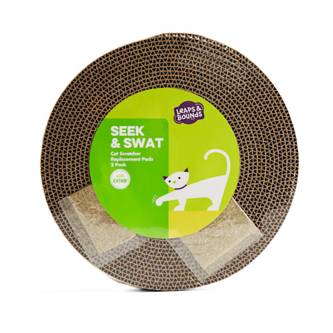Leaps & Bounds Cardboard Scratch Pad Replacement 2 Pack Cat Toy