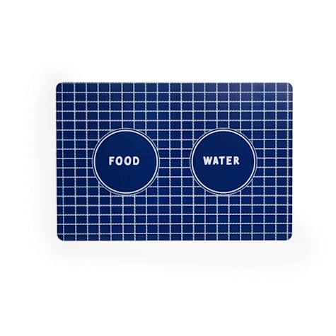EveryYay Navy Grid Placemat for Dogs
