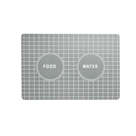 EveryYay Grey Grid Placemat for Dogs
