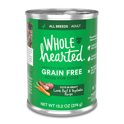 WholeHearted Lamb, Beef & Vegetables Recipe Cuts in Gravy Dog Food