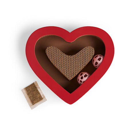YOULY Valentine's Day Heart Cat Scratcher Toy