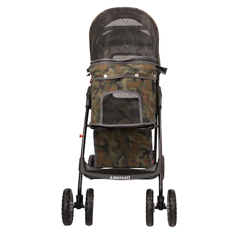 AmorosO Pet Camo Grey Convenience Pet Stroller