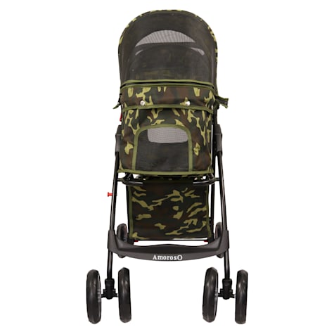 AmorosO Pet Camo Green Convenience Pet Stroller