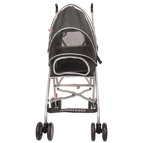 AmorosO Pet Black Umbrella Pet Stroller