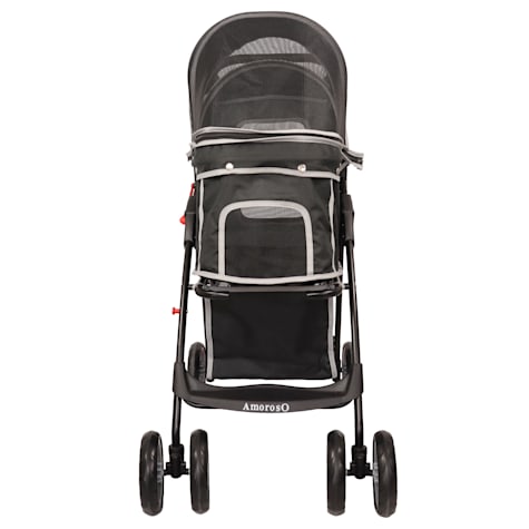 AmorosO Pet Black Convenience Pet Stroller