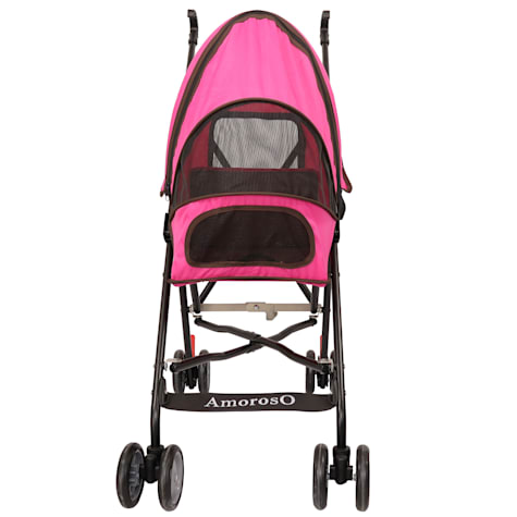 AmorosO Pet Pink Umbrella Pet Stroller