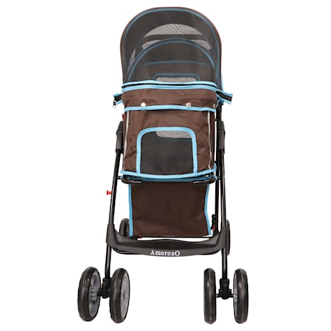 AmorosO Pet Brown Convenience Pet Stroller