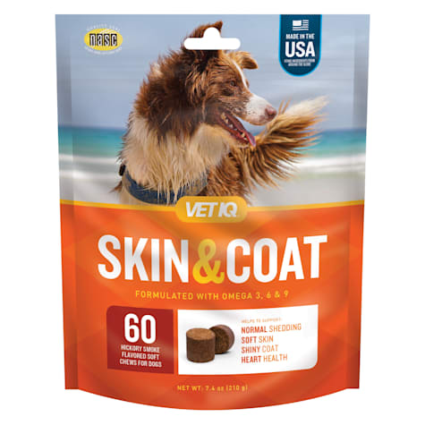 VetIQ Skin & Coat Hickory Smoke Flavor Soft Chew for Dogs